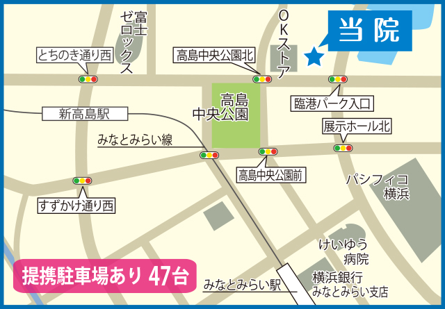 みなとみらい小児科クリニックの地図